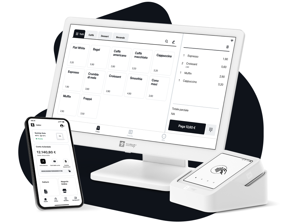 Écosystème SumUp POS, terminal et app mobile